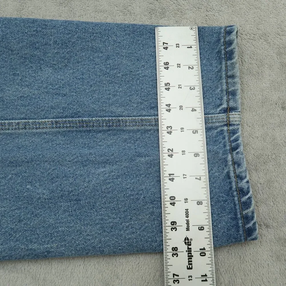 Carhartt Jeans Mens Size 44x32 Blue Relaxed Fit 100% Cotton Denim Workwear